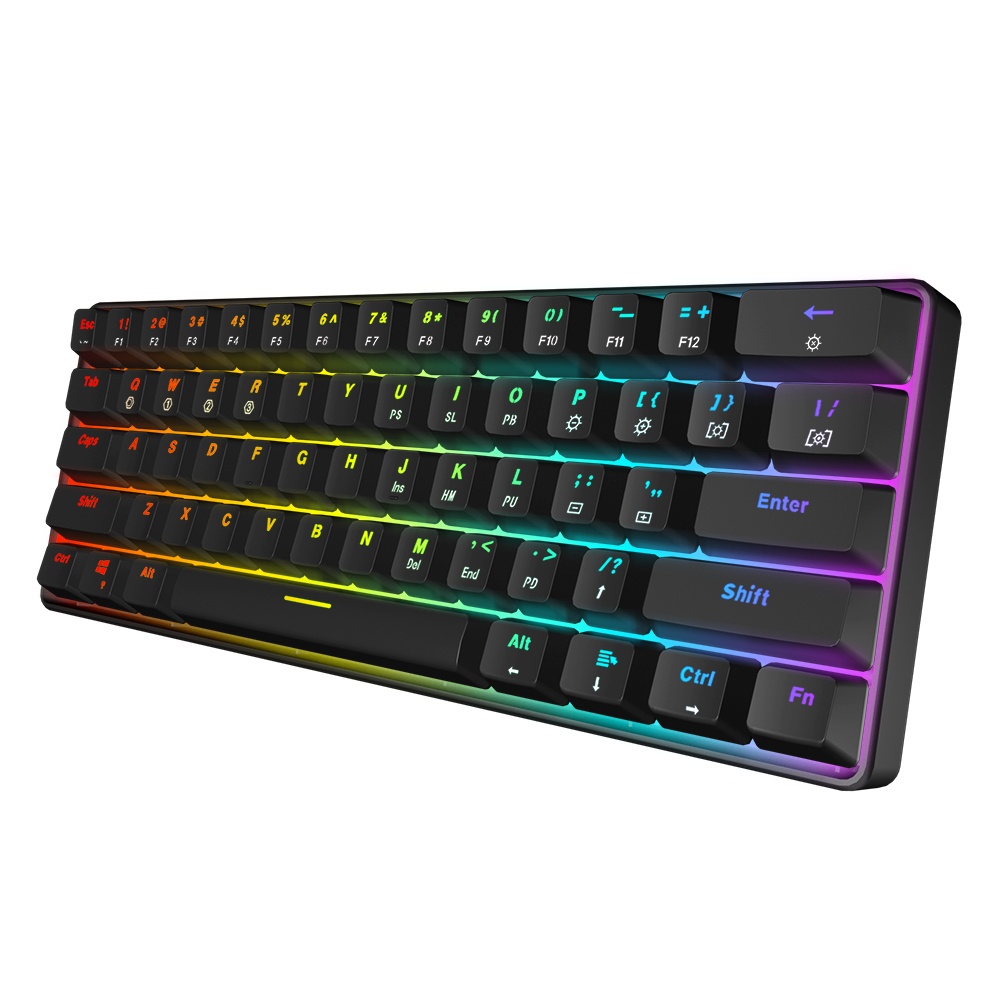 Geek GK61 60% 61Keys Gateron Optical Axis RGB Mechanical Keyboard Type-c Programmable Gaming