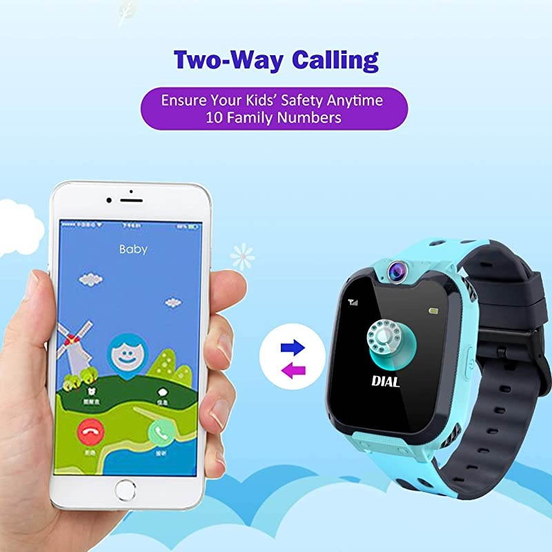 Smart Watch for Boys Girls HD Touch Screen Sports Smartwatch Phone with Call Camera Games Recorder Alarm Music Player for Children Teen Students