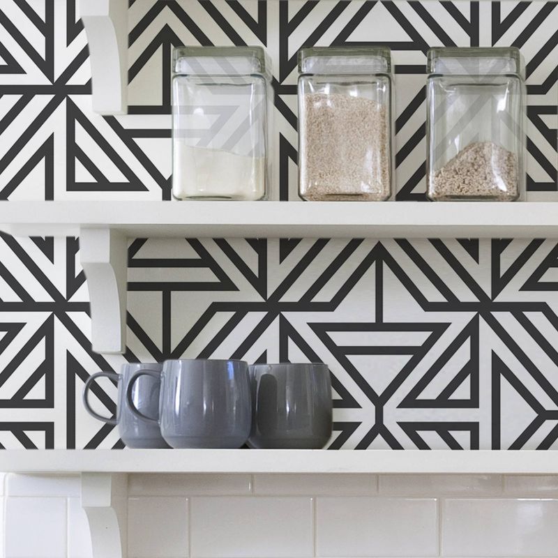 NuWallpaper Linear Peel and Stick Wallpaper Black