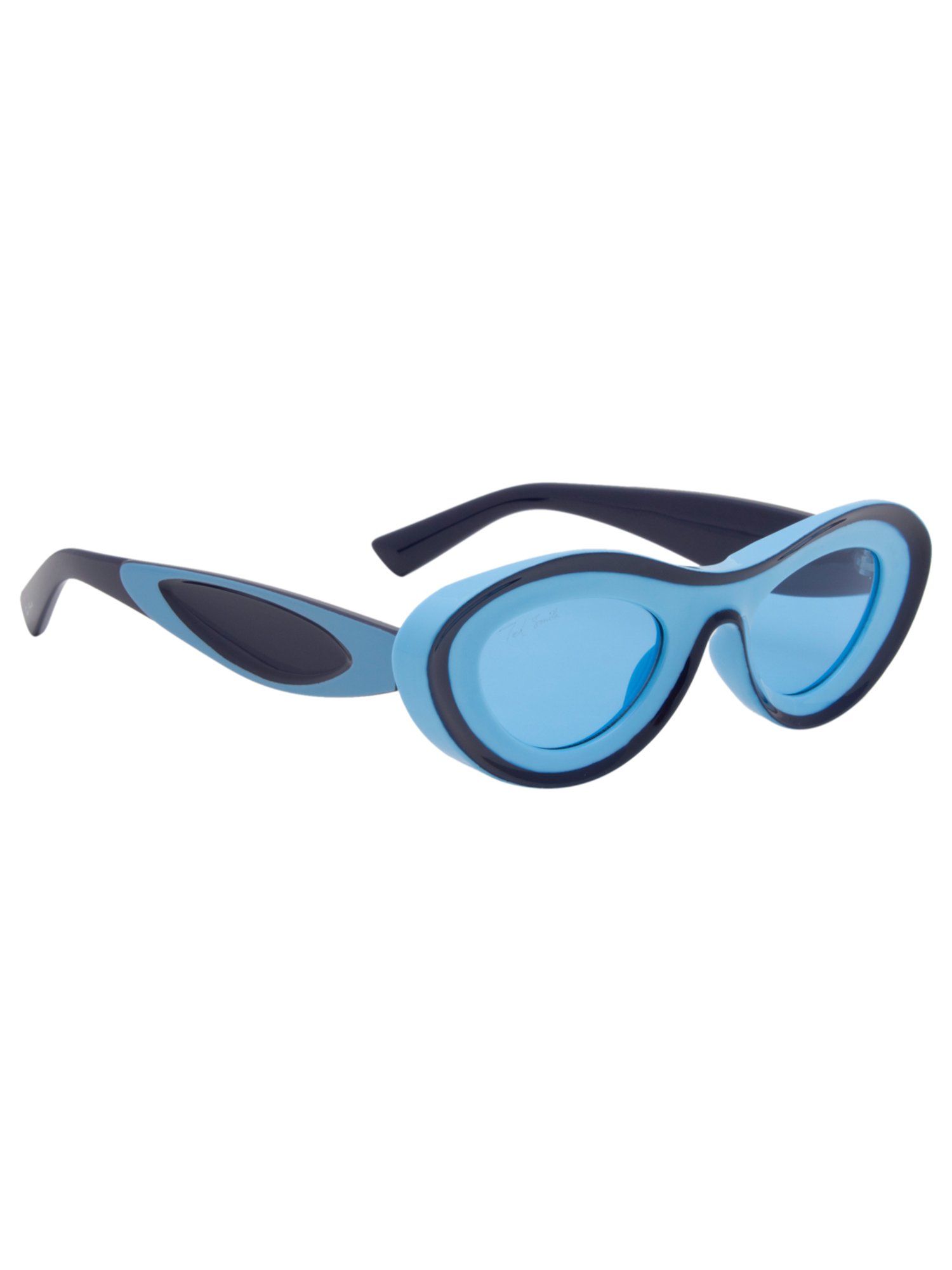 Ted Smith Blue Cat Eye UV Protection Sunglasses for Women
