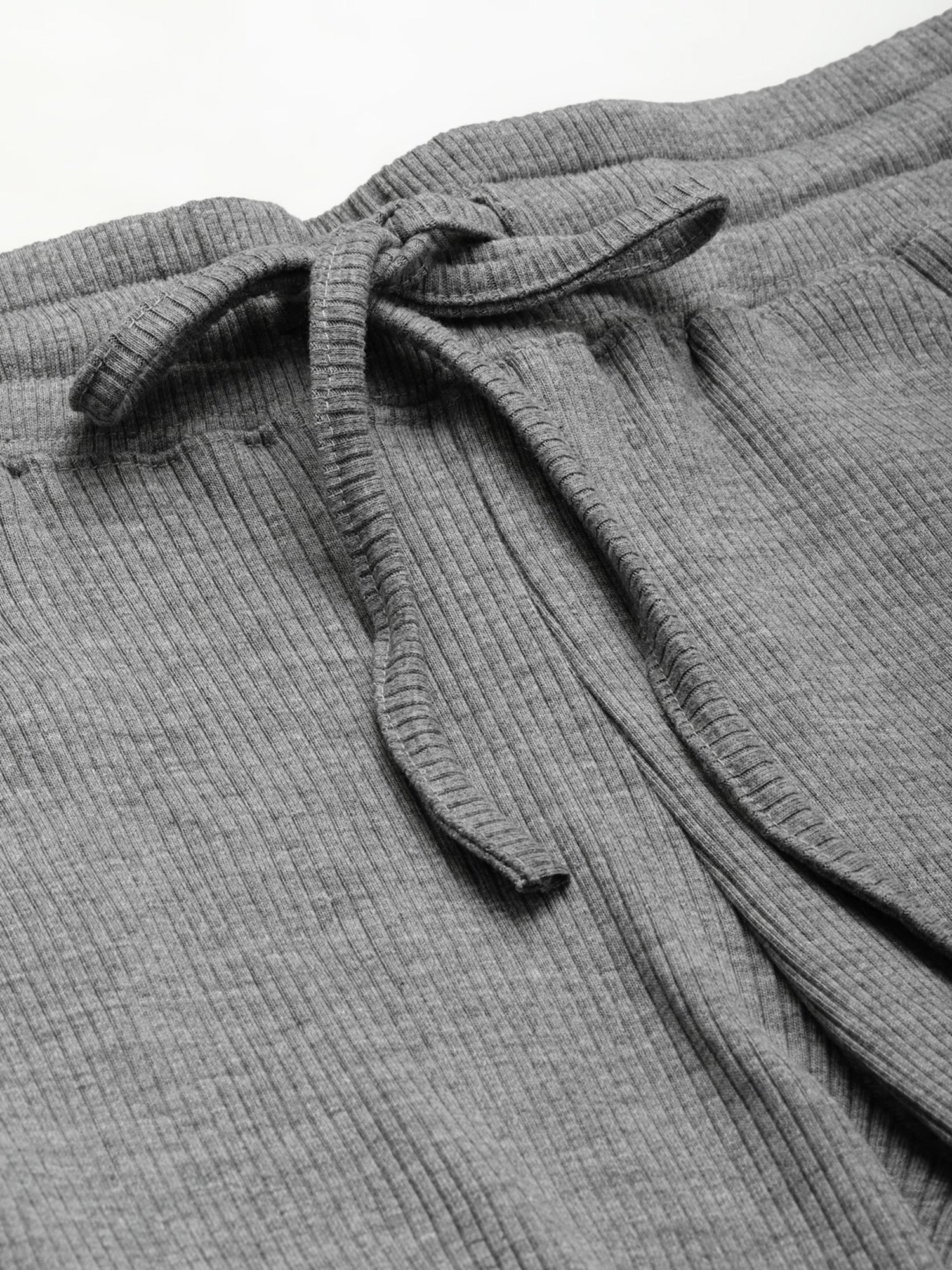 theRebelinme Anthra Grey Cotton High Rise Cropped Capris