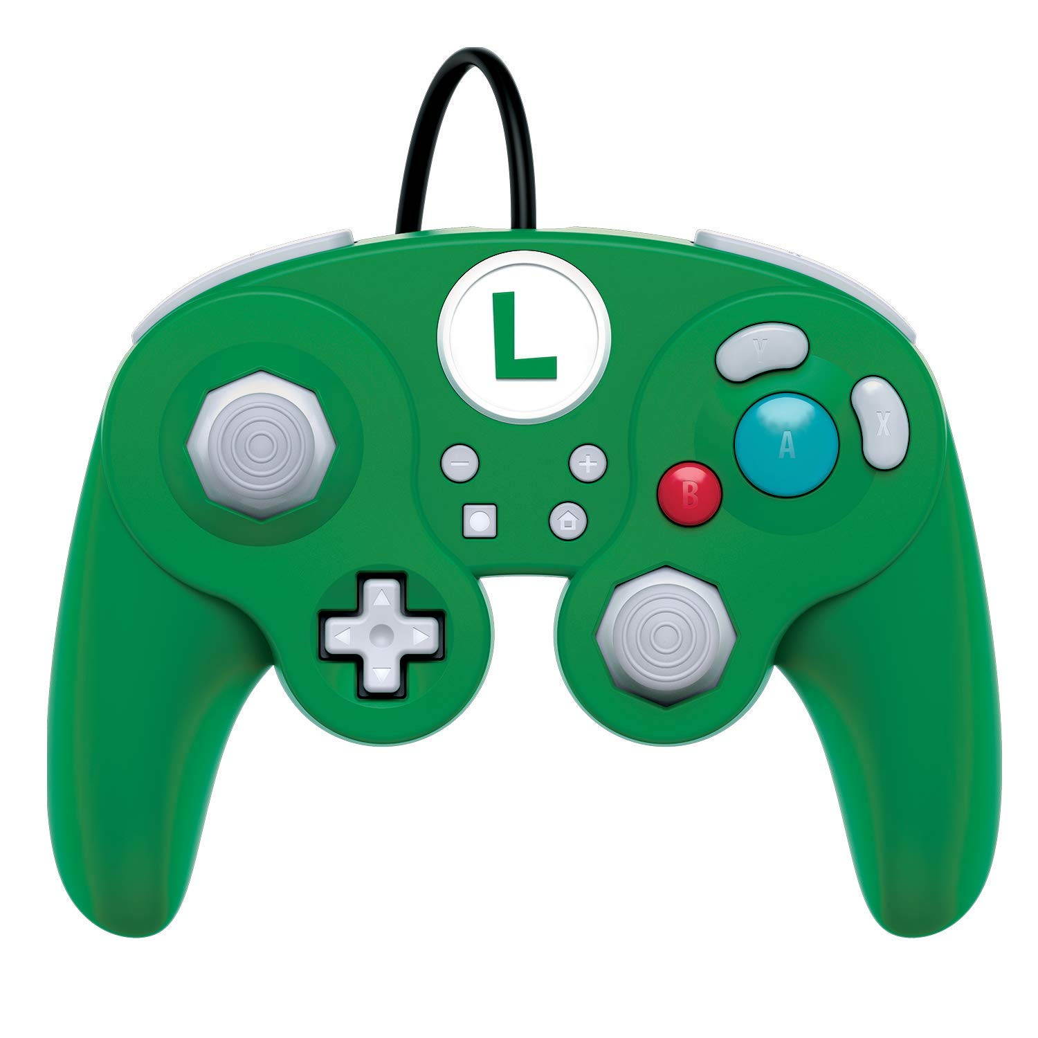 Nintendo Switch Super Mario Bros Luigi GameCube Style Wired Fight Pad Pro Controller by PDP, 500-100-NA-D4
