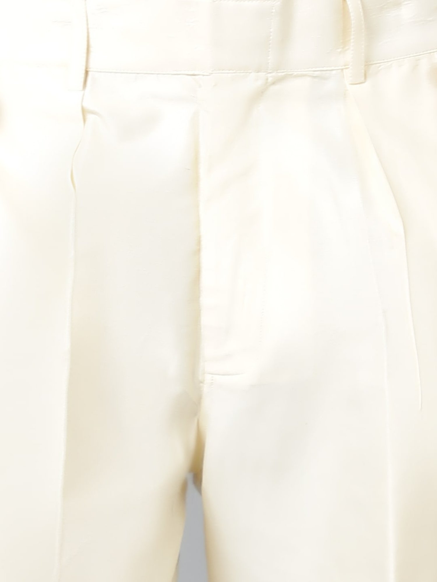 Vastramay Cream Regular Fit Trousers
