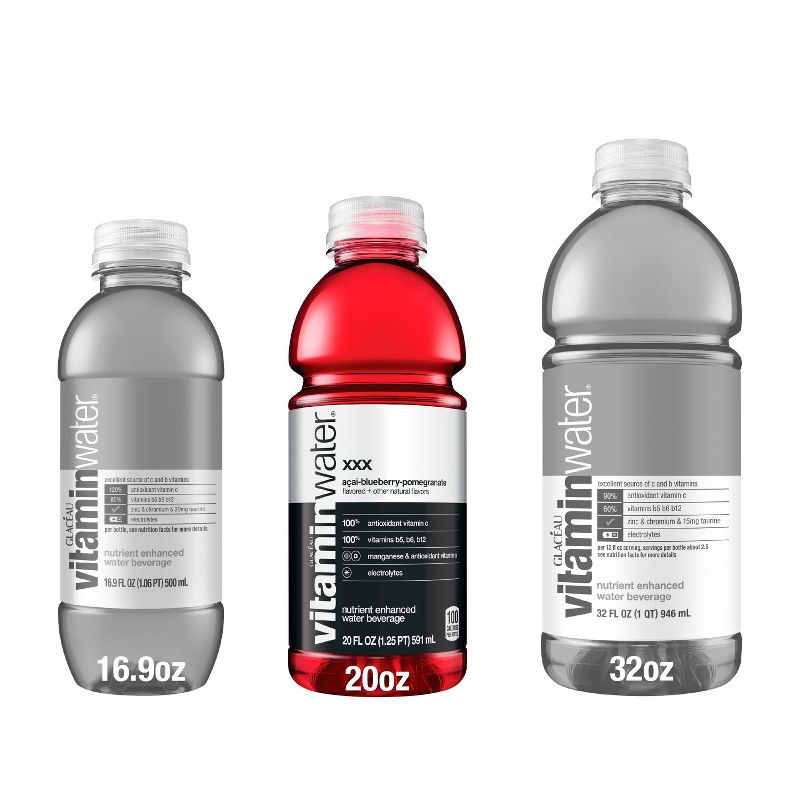 vitaminwater xxx açai- blueberry-pomegranate - 20 fl oz Bottle