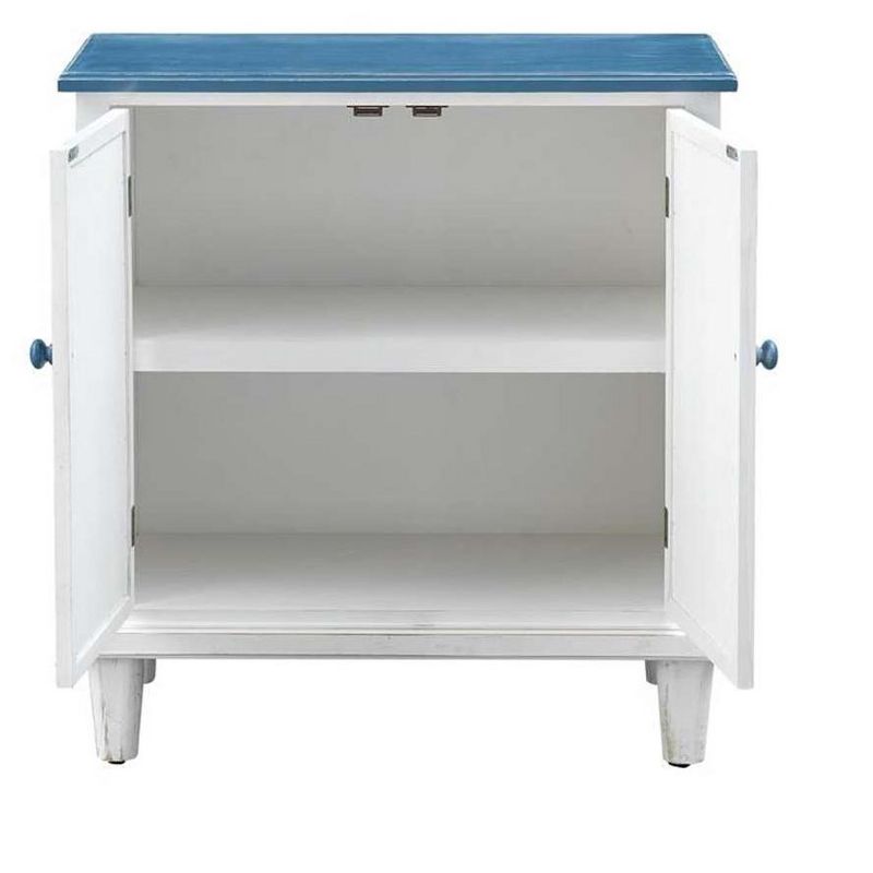 Kolczak Boho Handcrafted Mango Wood 2 Door Cabinet Light Gray - Christopher Knight Home