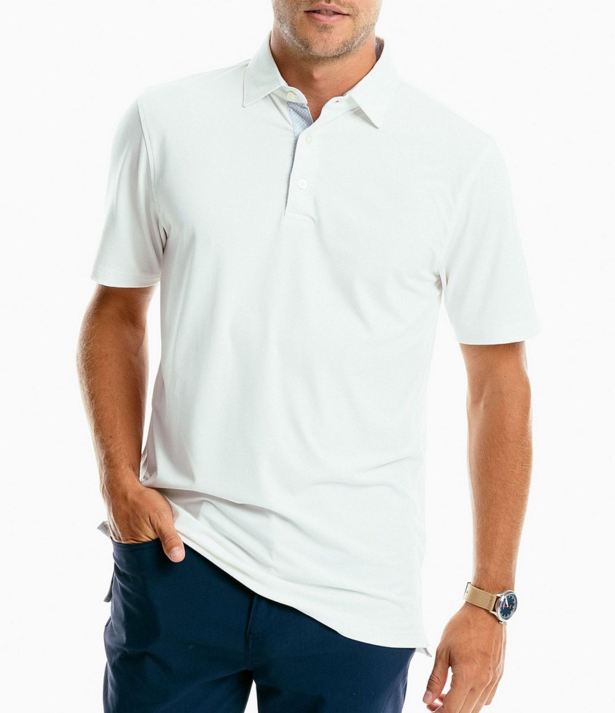 Visconti Petal Print Short-Sleeve Polo Shirt