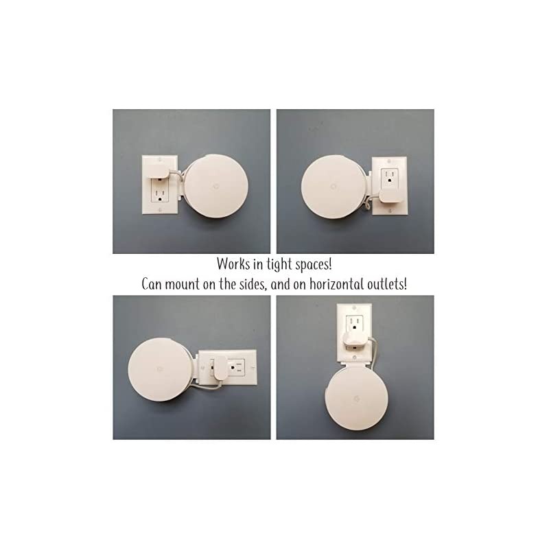 Google WiFi Outlet Holder Mount Pro Version The Strongest Most Versatile and Attractive Mount Stand Holder for Google WiFi Great for Home and Businesses Still No Screws 2Pack