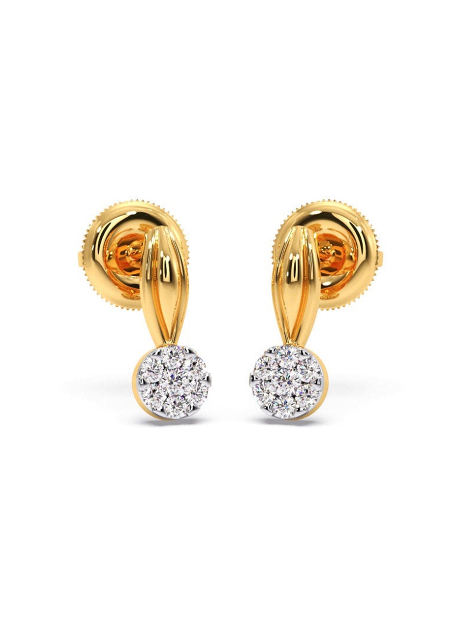 P.C. Chandra Jewellers 18 kt Gold & Diamond Earrings