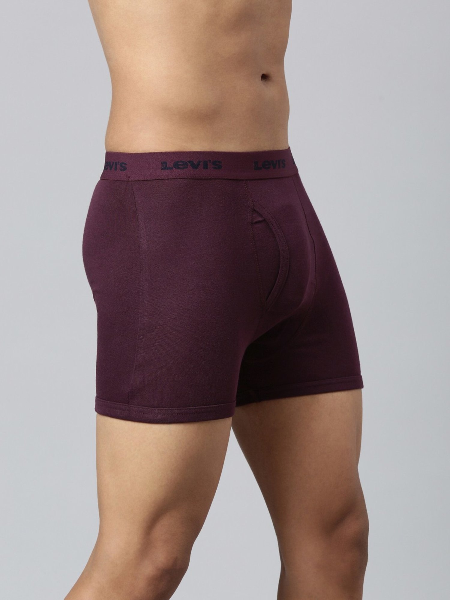 Levi'S Maroon Cotton Skinny Fit Trunks