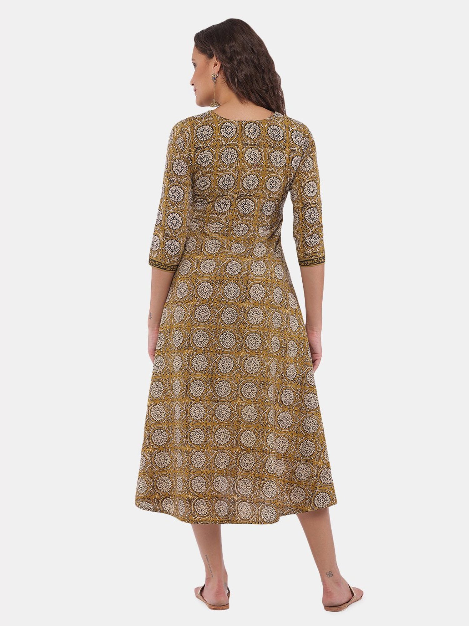 The Mom Store Olive Printed Maternity Dress