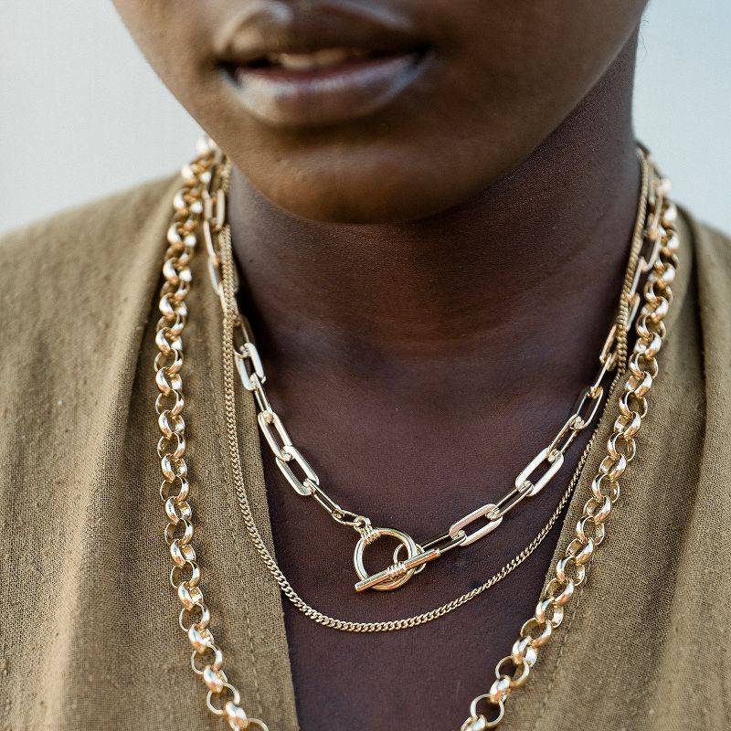Sanctuary Project Flat Chain Link Necklace Gold