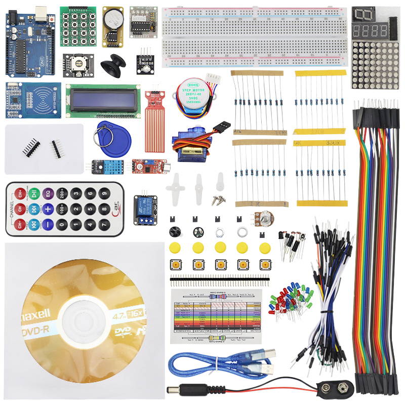 RFID Starter Kit for UNO R3 Upgraded Advanced Learning Suite without Retail Box for Raspberry Pi 3 B+/B + CD