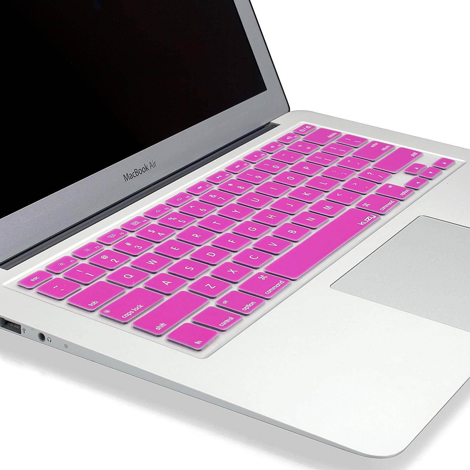 Kuzy MAGENTA Keyboard Cover Silicone Skin for MacBook Pro 13" 15" 17" (with or w/out Retina Display) iMac and MacBook Air 13" - Magenta