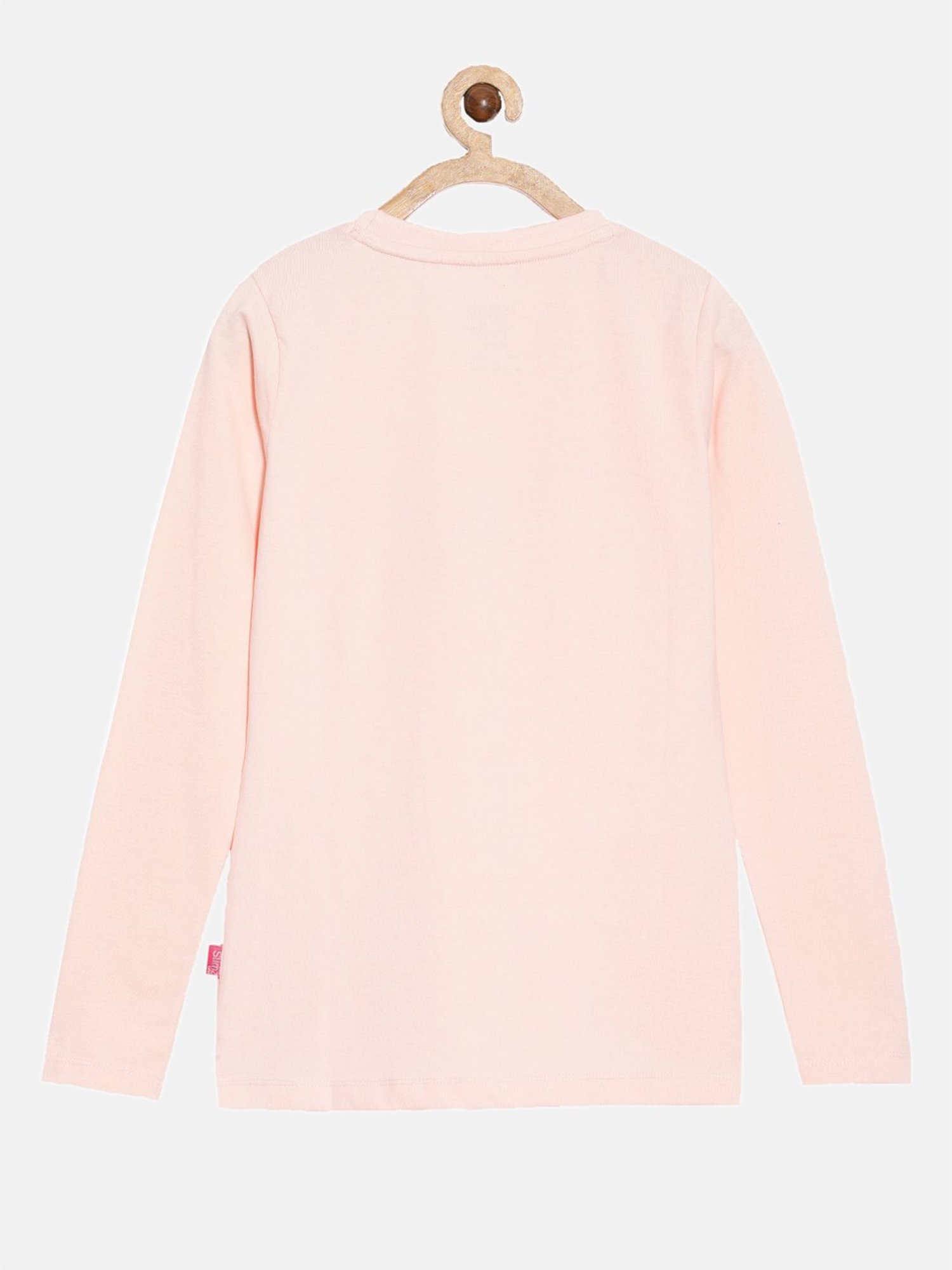 Dixcy Slimz Kids Peach Printed Full Sleeves Top