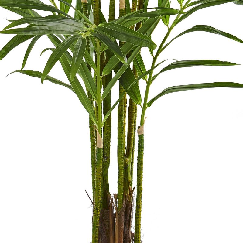 8' Artificial King Palm Tree in Pot Green - Nearly Natural
