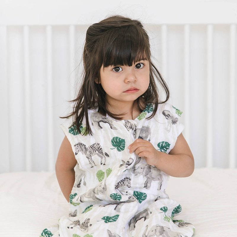 Bebe au Lait Muslin Bedtime Swaddle Wrap - Jungle 12-18 Months