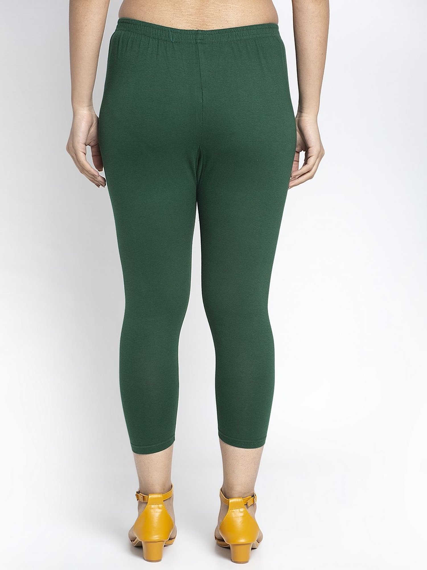 Gracit Green Mid Rise Capris - Pack Of 2