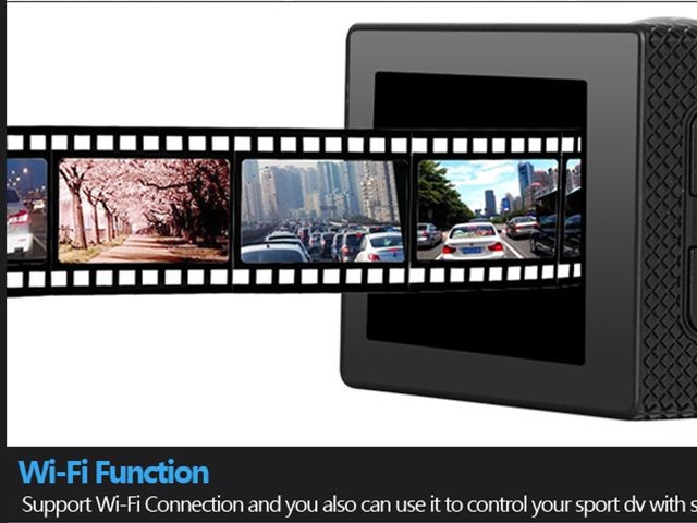 Silver 2inch 1080P Action Camera Wifi 170 Degree Lens 50M Waterproof Pro Sport DV Bike Helmet Cam Mini Camcorder