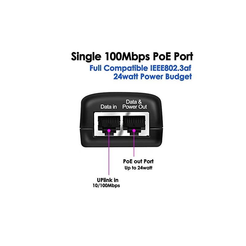 Wall Plug POE Injector with 48v Power Supply 8023af for Most CiscoPolycomAastra Phones and More