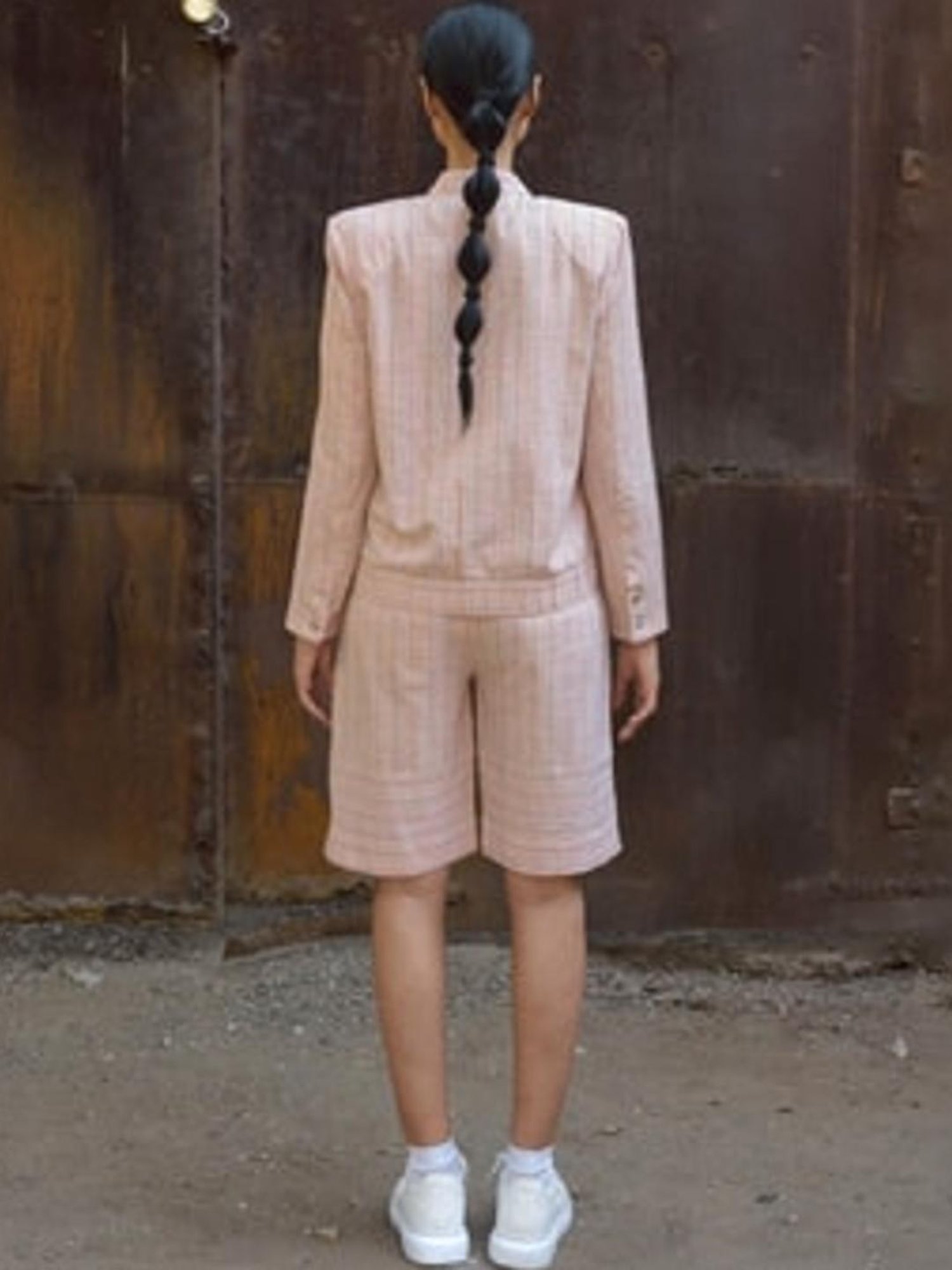 Anushe Pirani Multi Fika Buttoned Bomber Jacket