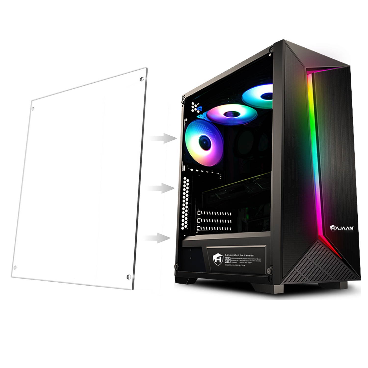 HAJAAN Gaming Tower PC, Intel Ci7-9700 Octa-Core Processor up to 4.70 GHz, Nvidia GeForce GTX 1660 6GB, 32GB DDR4 RAM, 512GB SSD, 1TB HDD, RGB Case Lighting, WiFi, Windows 10 Home (Thunder T90)