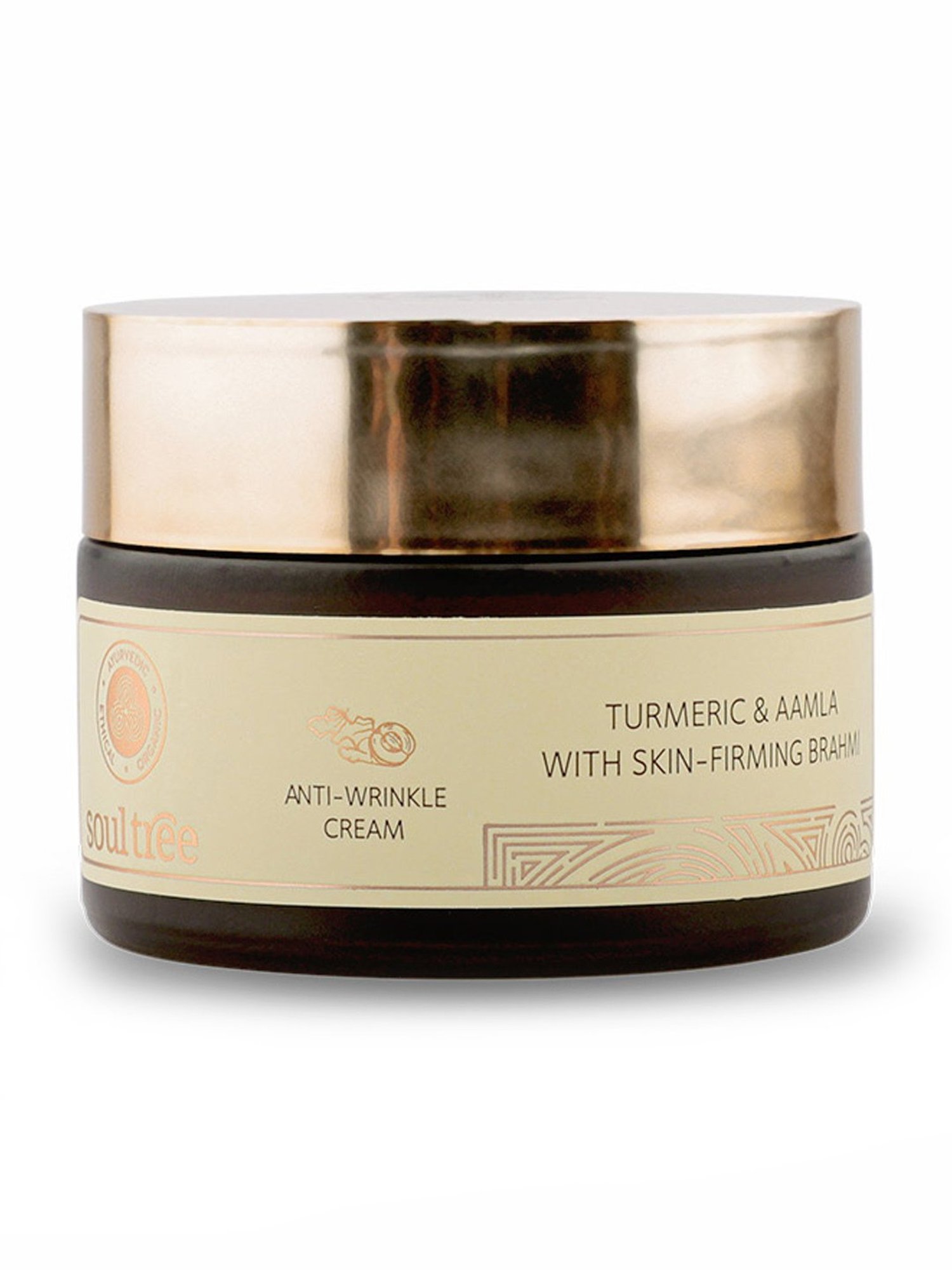 SoulTree Anti-Wrinkle Cream - Turmeric & Aamla With Skin Firming Brahmi - 25 gm | Ayurvedic Cream