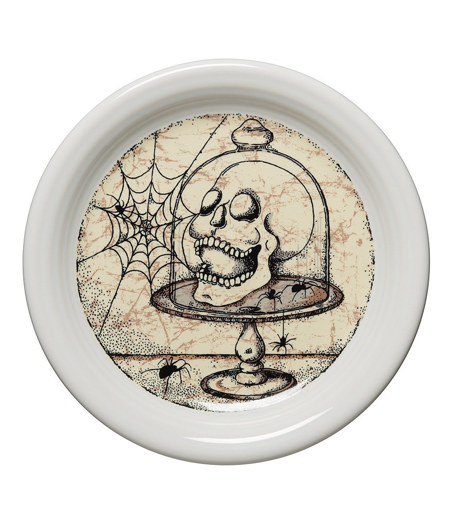 Fiesta Mystical Halloween Skull 6.5#double; Appetizer Plate