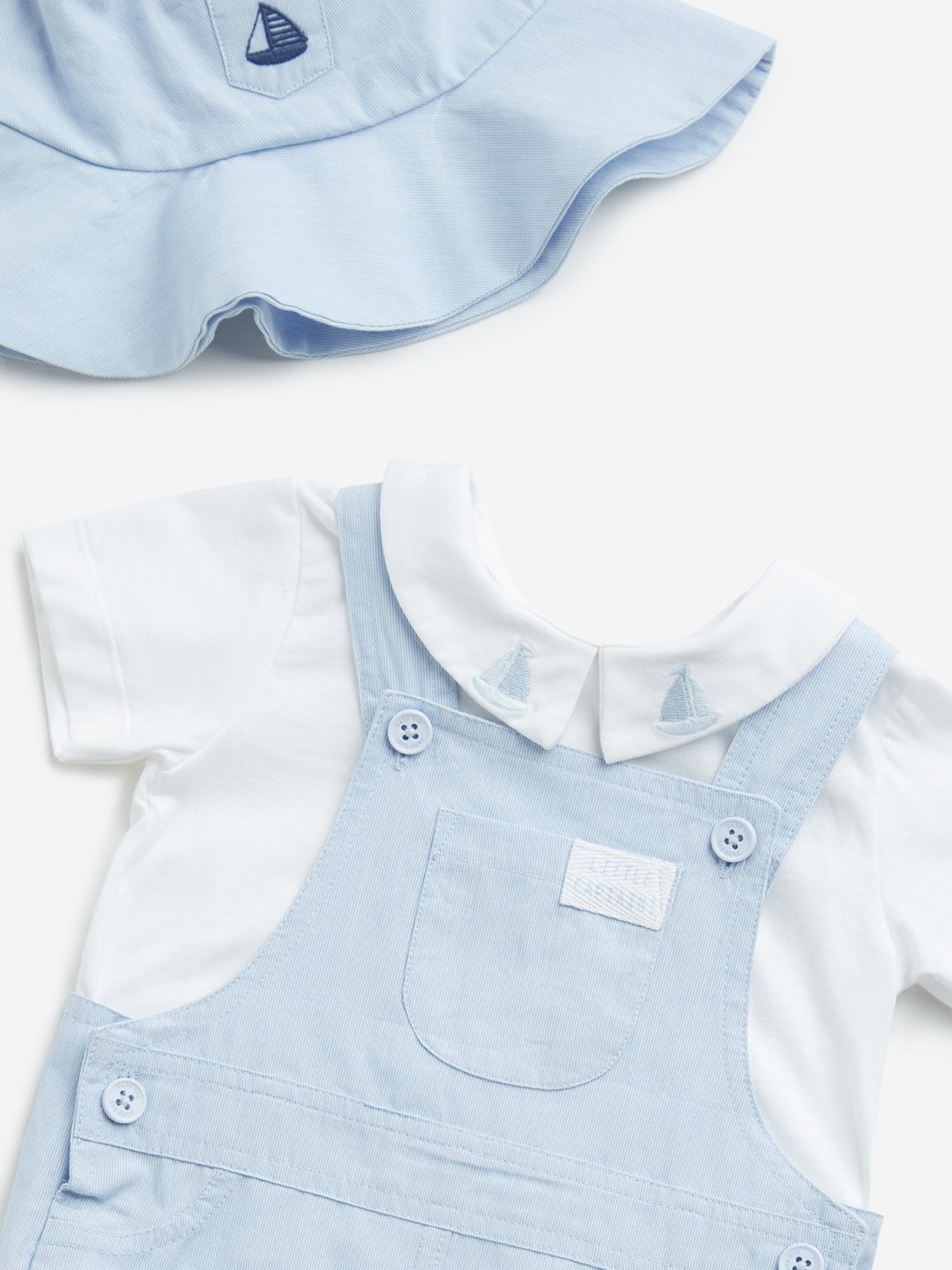 Budding Bees Kids Blue Ombre Jumpsuit with Attached Bow