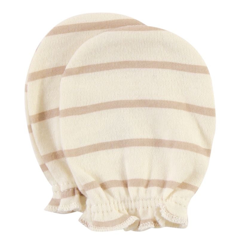 Hudson Baby Infant Unisex Cotton Scratch Mittens, Modern Giraffe, 0-6 Months