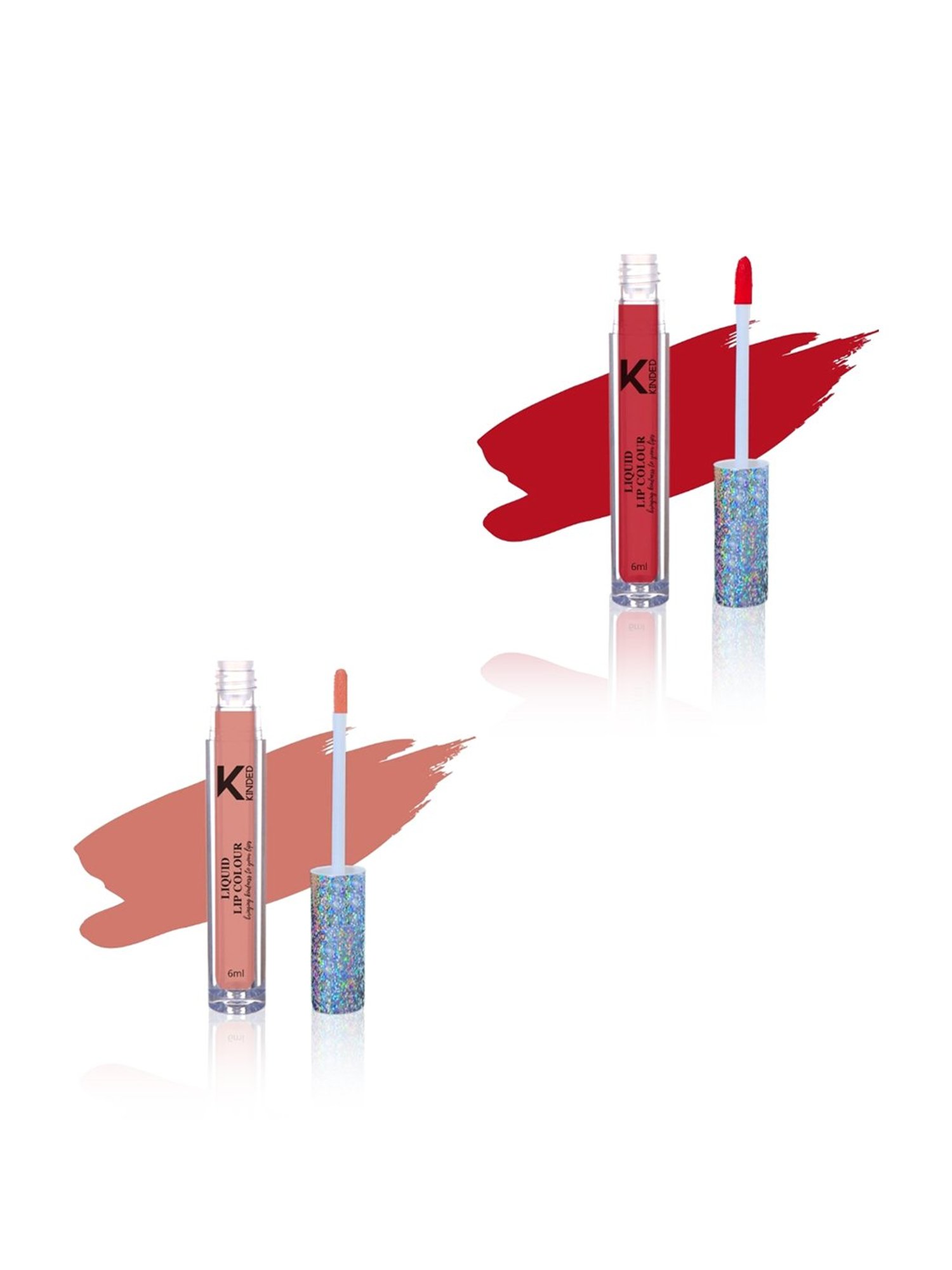 KINDED Liquid Lip Colour 04 Brick Red & 10 Perfect Nude Combo