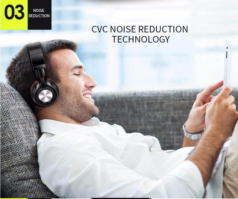 DPRUI Newest Headphones Bluetooth Headset Foldable Sports Headphone Adjustable Earphones with Microphone For PC mobile phone Mp3 (Red Black)