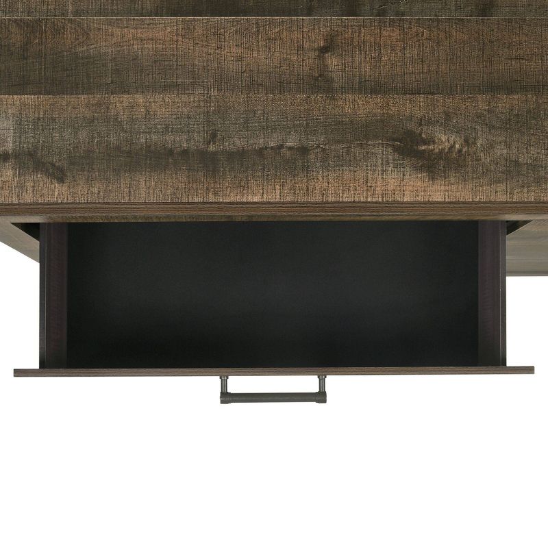 4pc Full Beckett Bookcase Panel Bedroom Set with Bluetooth Walnut - Picket House Furnishings