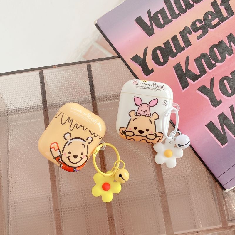 Airpods Case, Soft Case Cover Shockproof Protective Cute Airpod Case Cover Skins Compatible with Apple Airpods 2/1 Charging Case for Kids Girls Teens Women Boys With Keychain Pretty Design