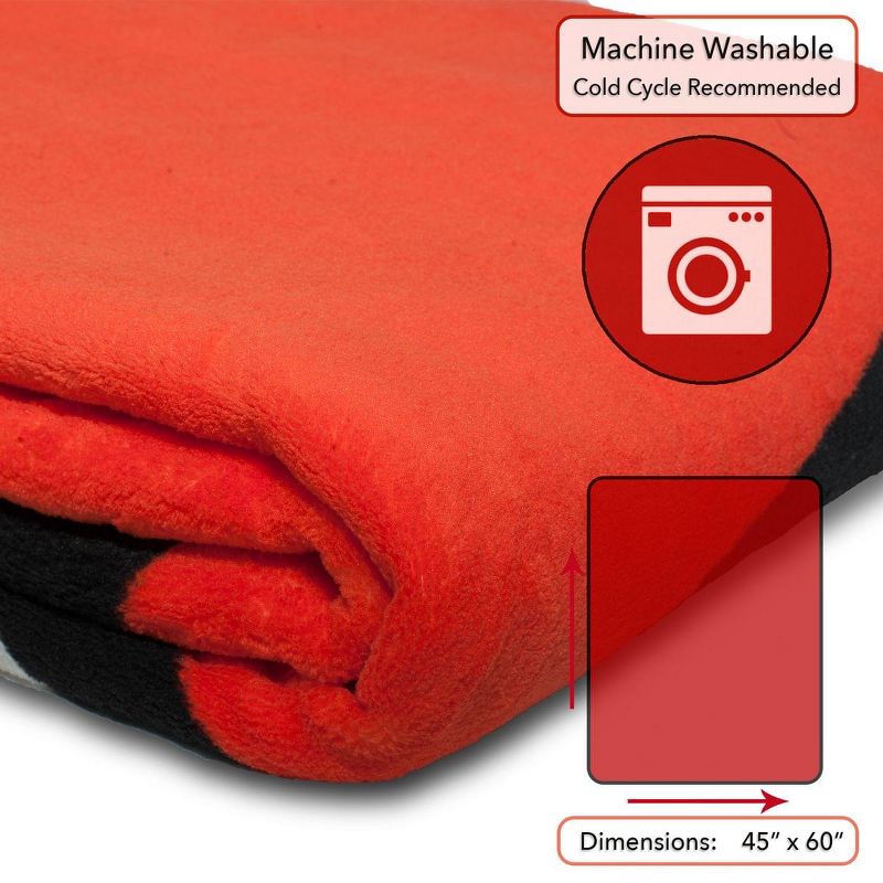 Just Funky Dragon Ball Z Custom Goku Symbol Lightweight Fleece Blanket | 45 x 60 Inches