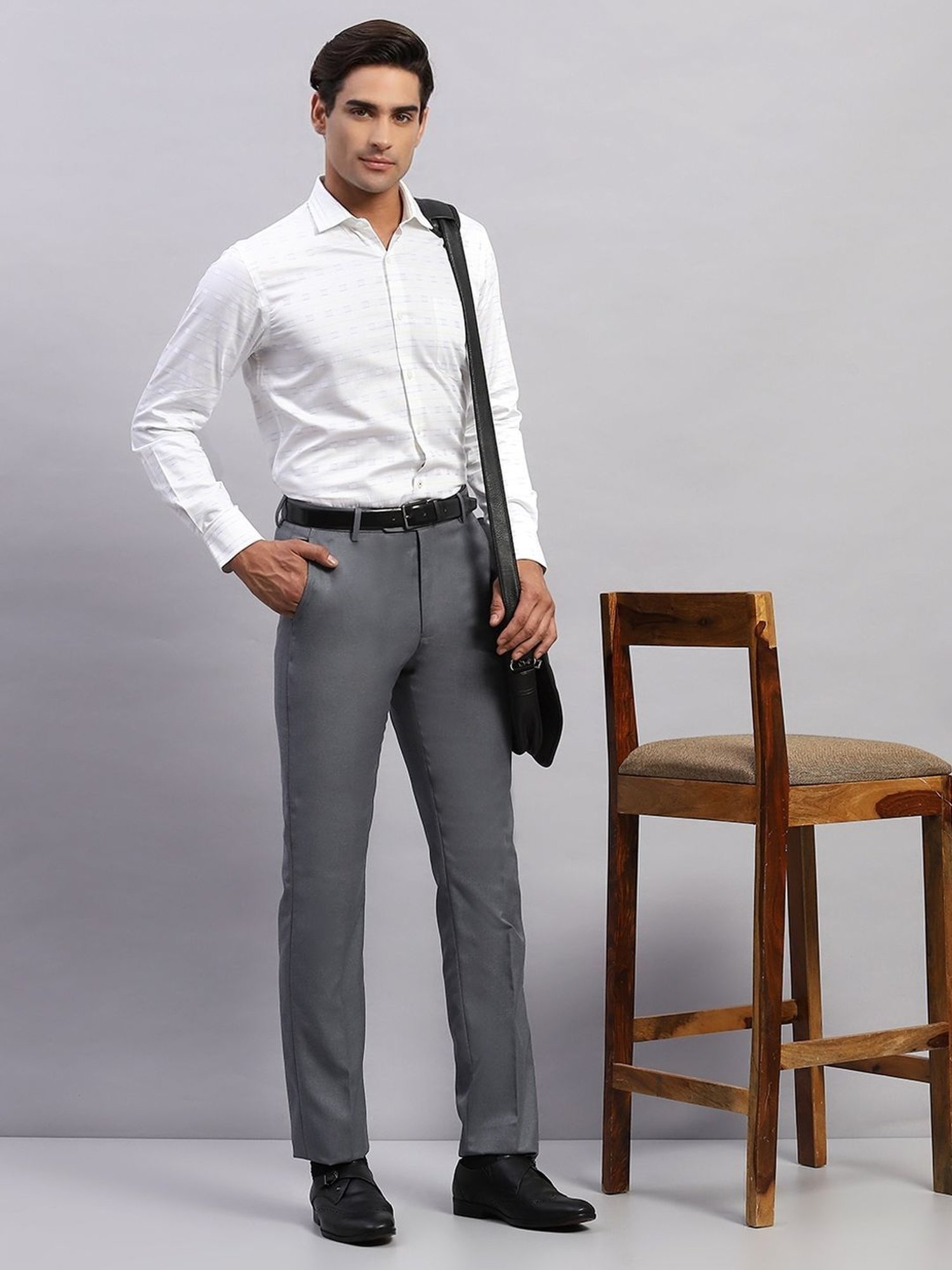 Monte Carlo Grey Smart Fit Trousers