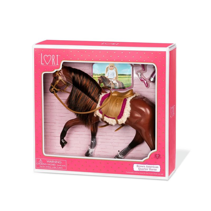 Lori Doll Horse with Accessories - American Quarter Brown