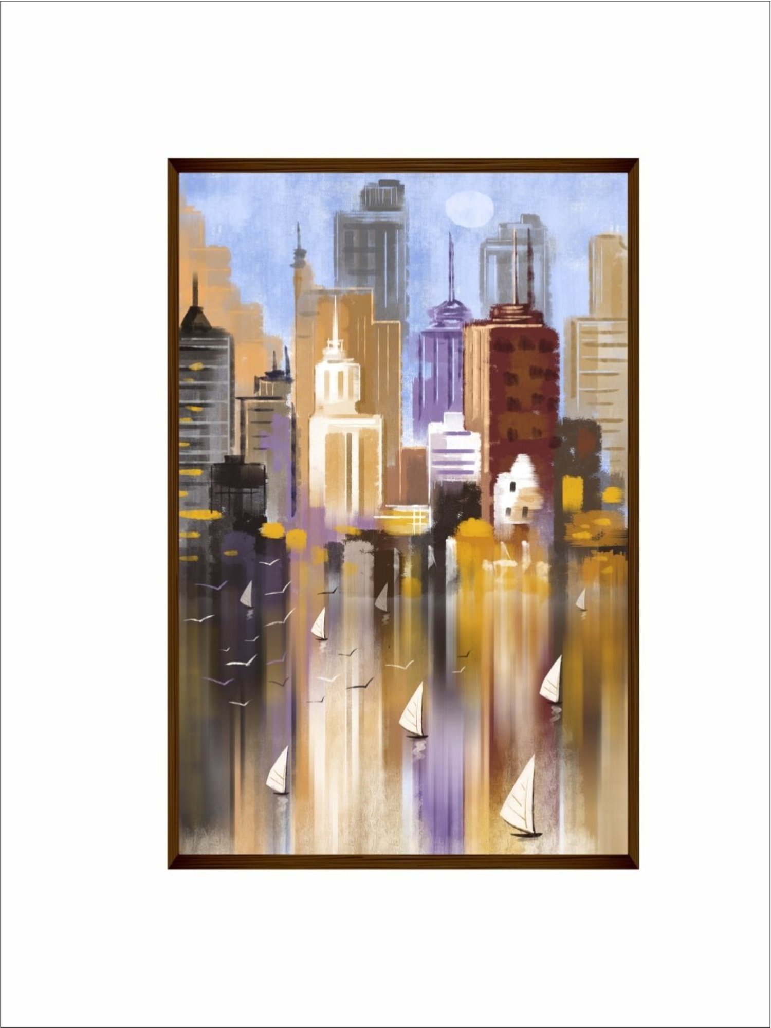 The Art House Abstract Multicolor Canvas Painting