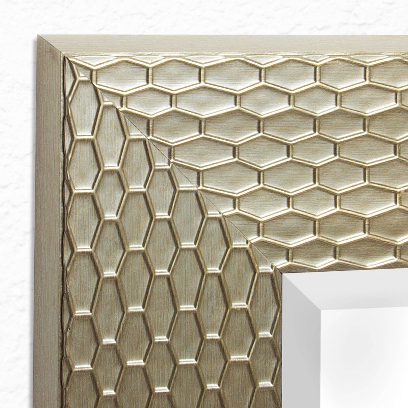 29.5" x 35.5" Champagne Honeycomb Frame Mirror - Head West