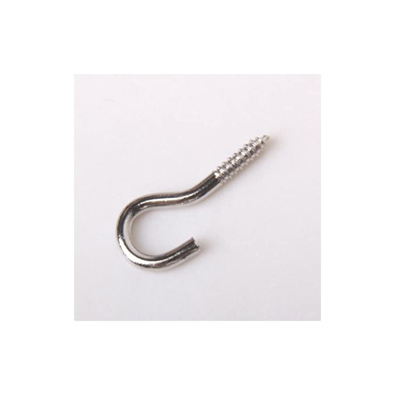 50pcs Screw Hook Eye Silver