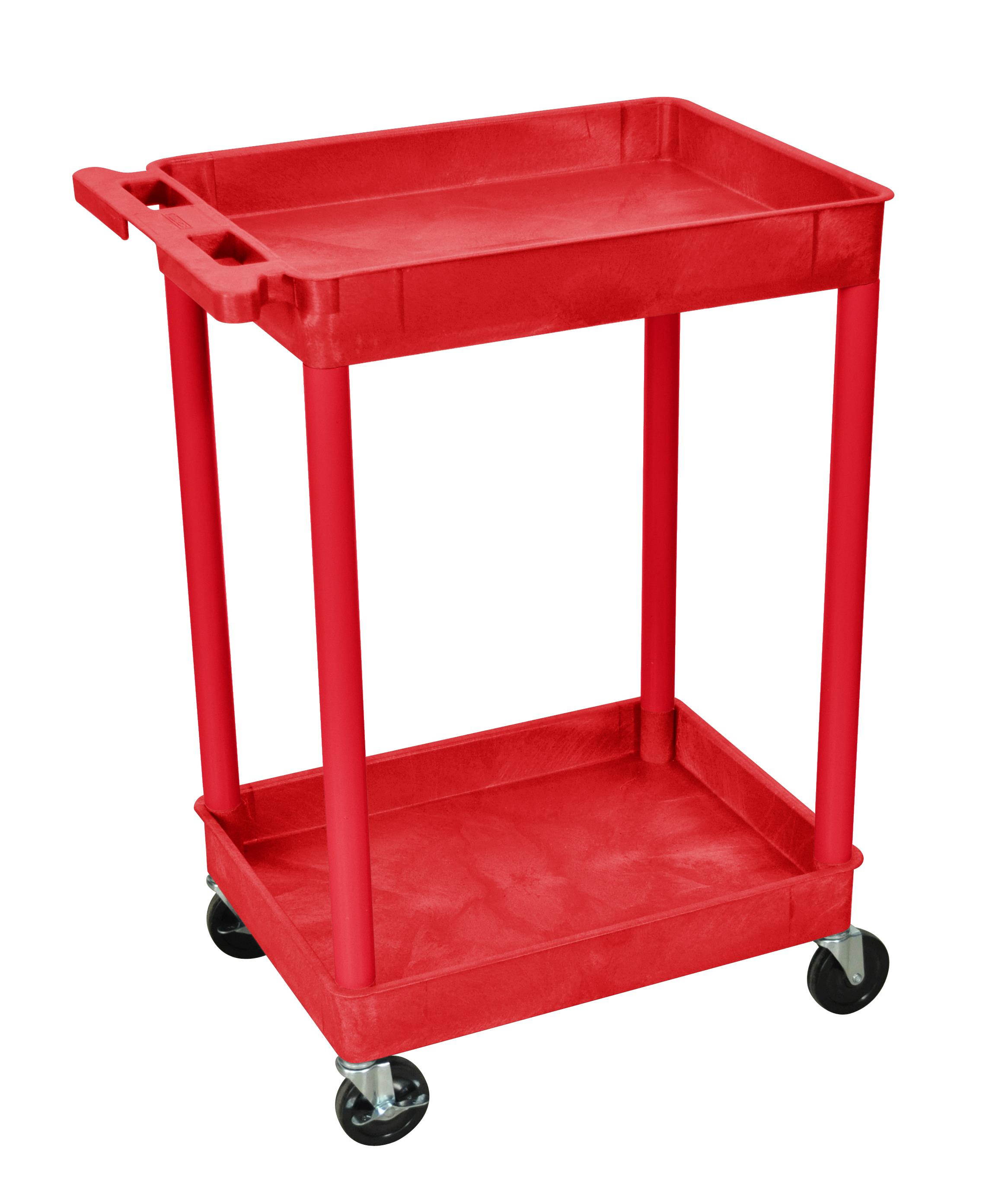 Luxor 2 Shelf Tall Utility Cart