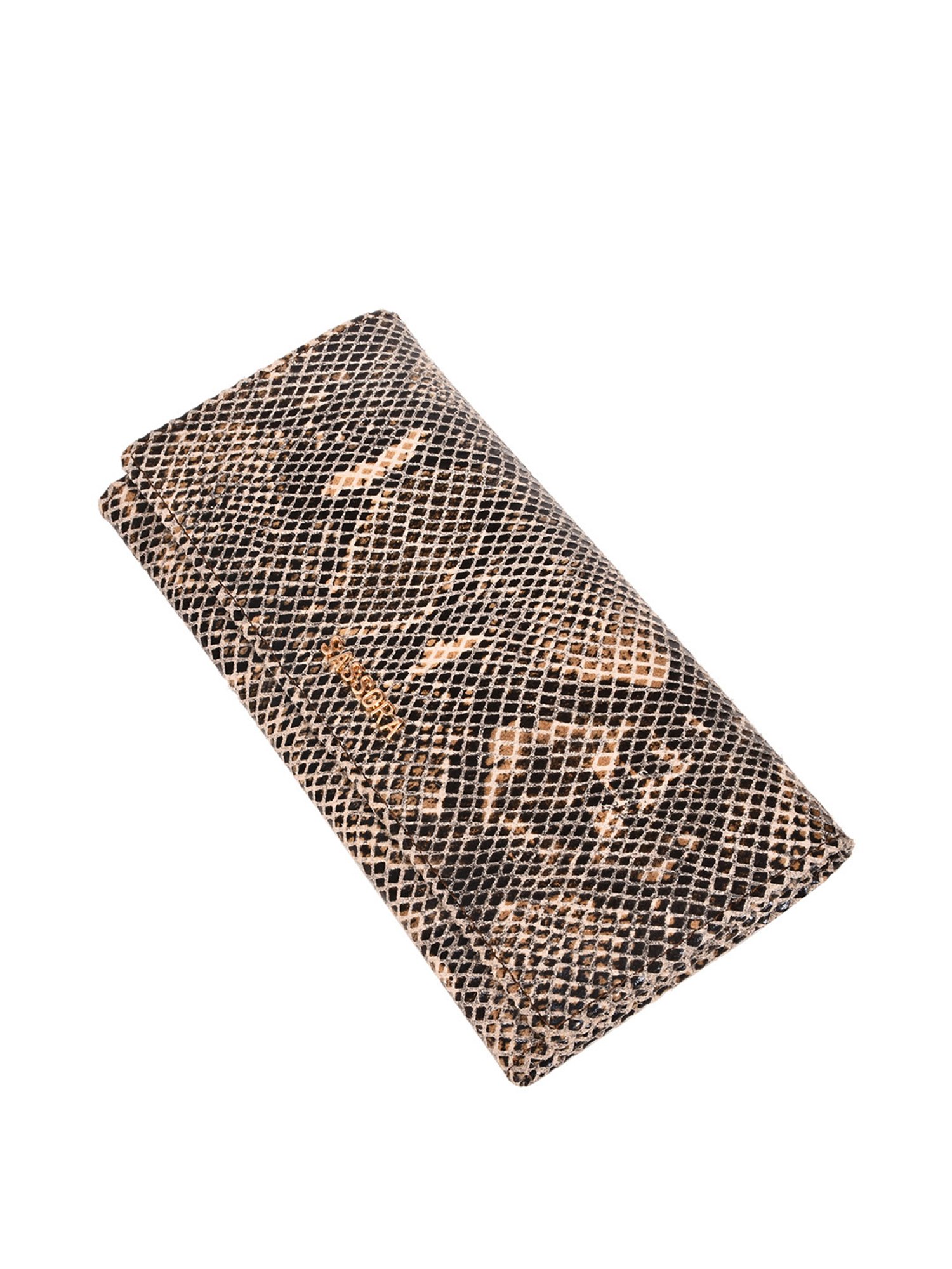 SASSORA Brown Textured Rfid Wallet for Women