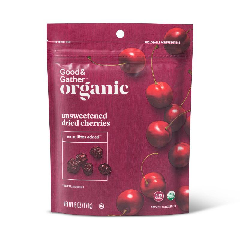 Organic Unsweetened Dried Cherries - 6oz - Good & Gather™