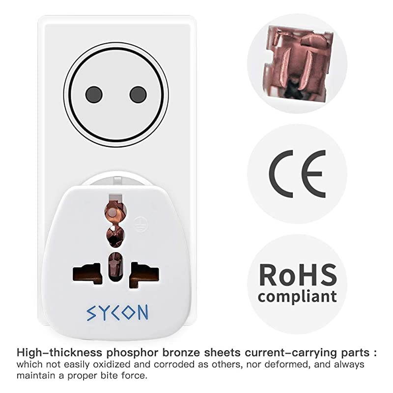 Adapter Plug for USA, Canada, Type-B Universal Grounded Plug Adapter Converter