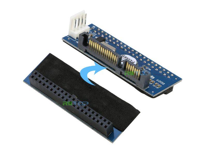 RIITOP 2Pack IDE2SATA IDE to SATA, 3.5" IDE HDD Hard Drive to SATA Converter Adapter 40 pin IDE PATA to 7+15 pin 22 pin SATA Adaptor for 3.5 inch IDE HDD Hard Drive