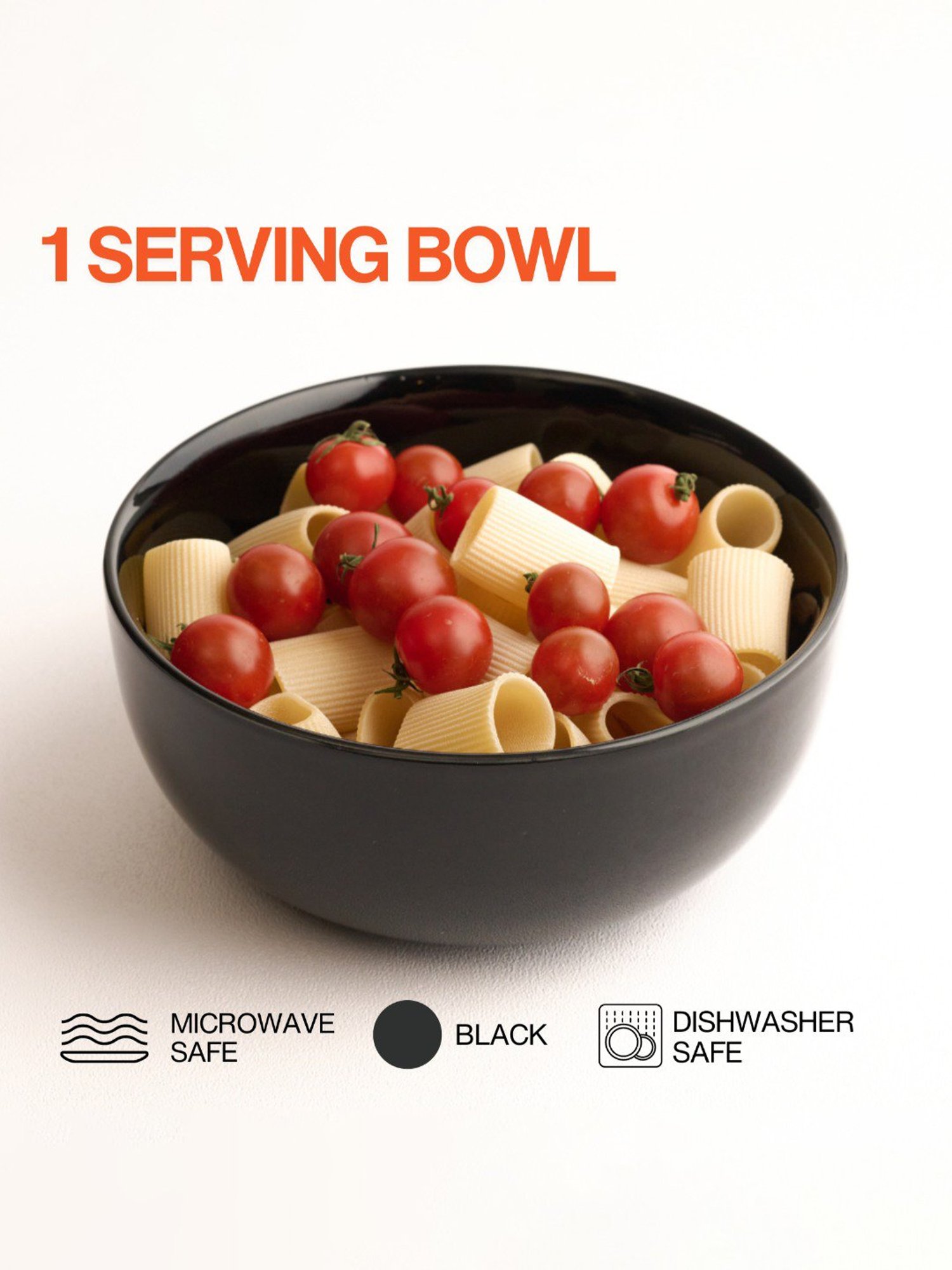 BlackCarrot Black Ceramic Serving Bowl