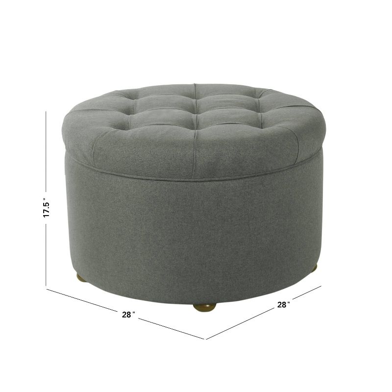Shoe Storage Ottoman Taupe /Tan - HomePop