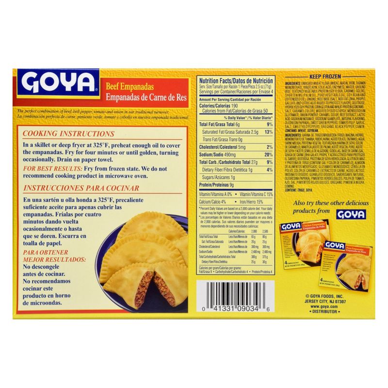 Goya Beef Frozen Empanadillas 10oz