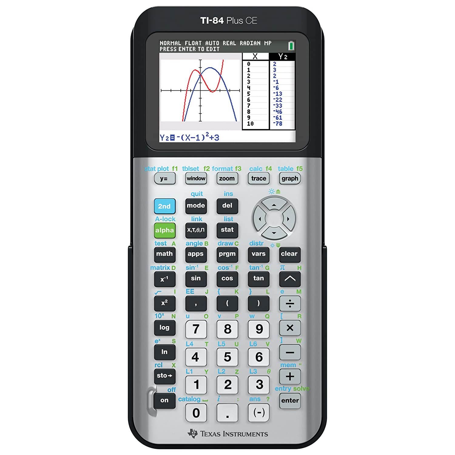 Texas Instruments TI-84 Plus CE Color Graphing Calculator, Galaxy Gray (Metallic)