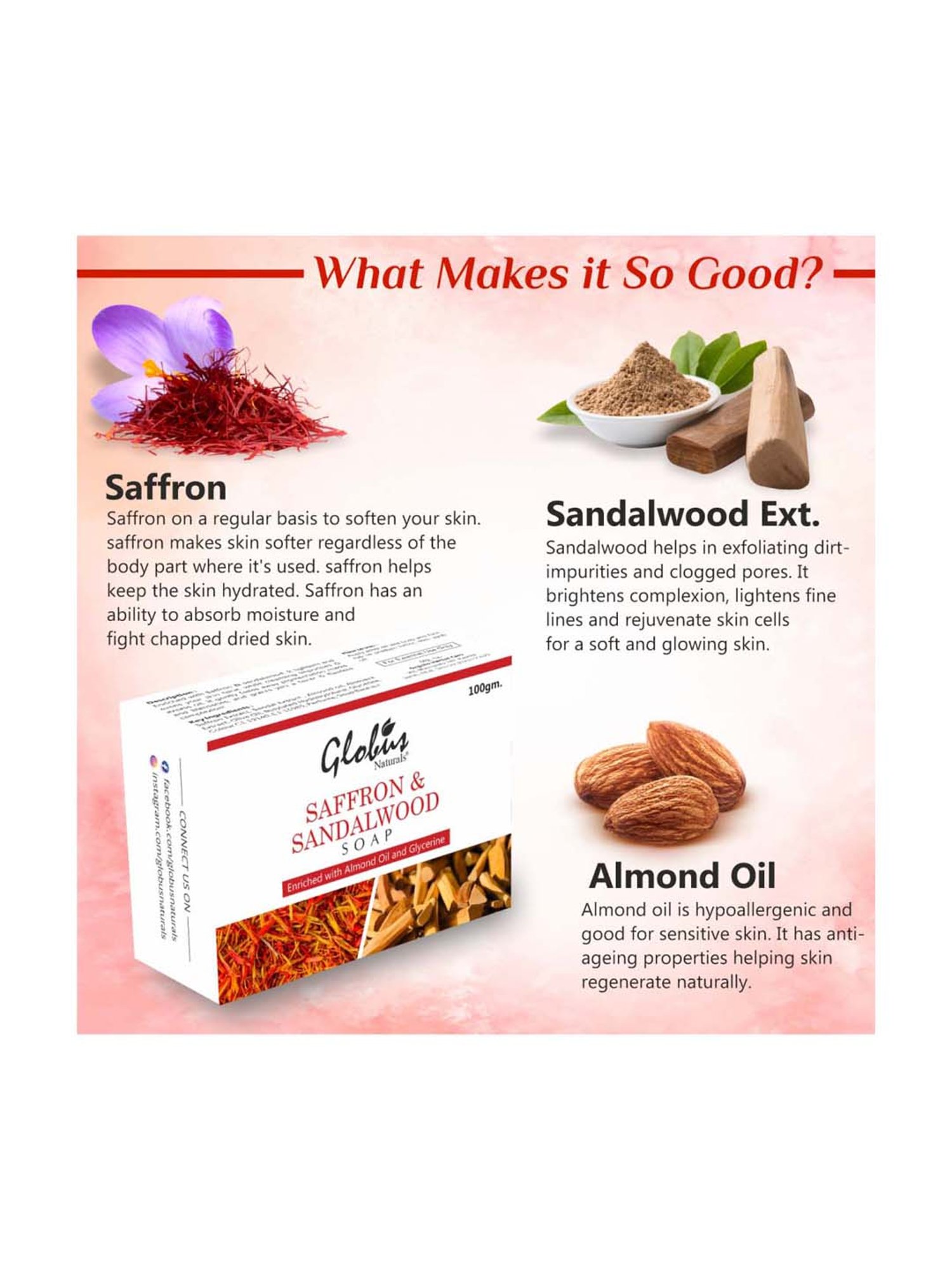 Globus Naturals Saffron & Lavender Skin Brighten Soap Combo Pack