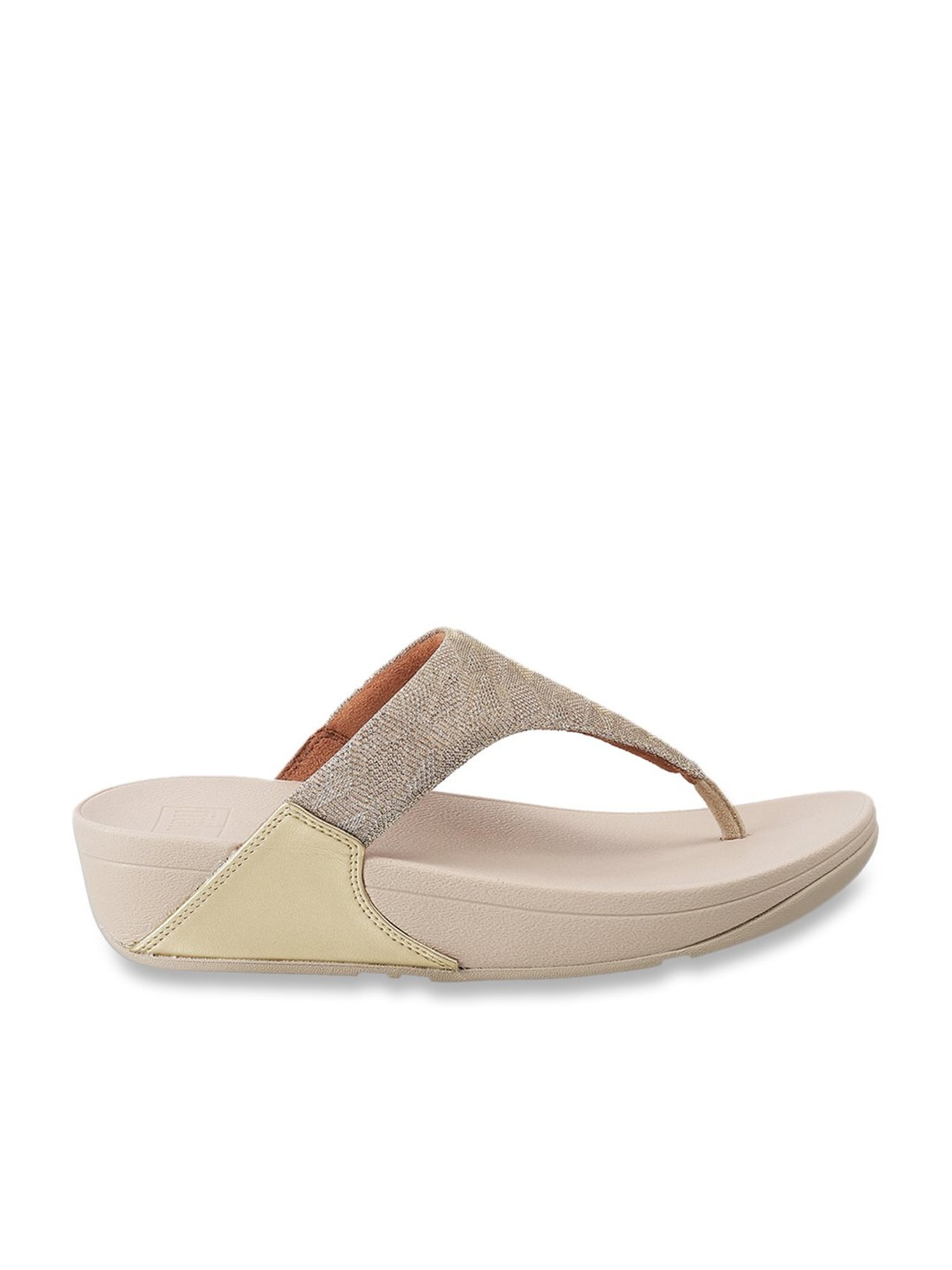 FitFlop Women's Beige Thong Wedges